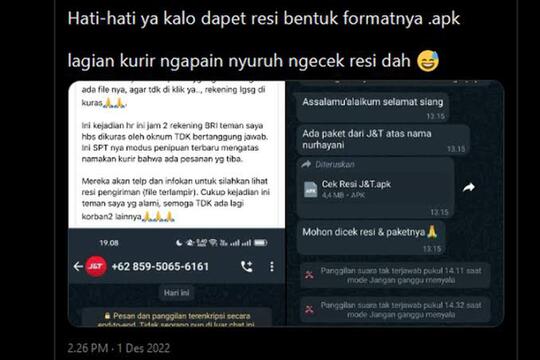 Waspada Penipuan Berkedok Ekspedisi, Kuras Rekening Korban Dengan Sistem Sniffing