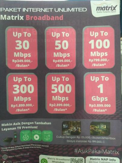 [DISKUSI] Matrix Internet by PT. NAP Info Lintas Nusa