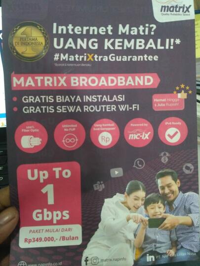 [DISKUSI] Matrix Internet by PT. NAP Info Lintas Nusa
