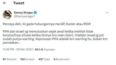 Denny: Tak Ada Hubungan Ganjar, Koster & PDIP Soal Batal Jd Tuan Rumah U-20