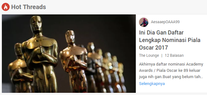 Ini Dia Gan Daftar Lengkap Nominasi Piala Oscar 2017 (+ Prediksi Ane)