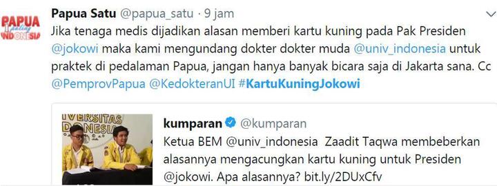 Ketua BEM UI Dan Maksud Atau Makna Kartu Kuning Yang Mengemparkan Indonesia